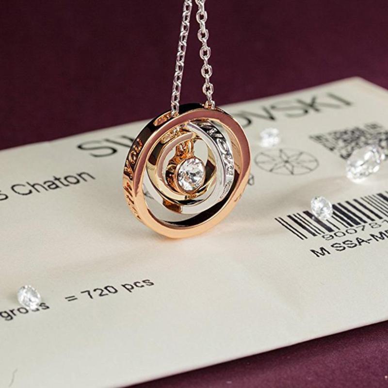 Collier Éternité Céleste – Pendentif Triple Cercle