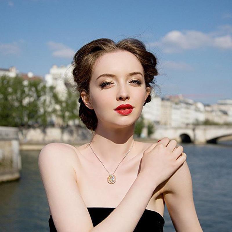 Collier Éternité Céleste – Pendentif Triple Cercle